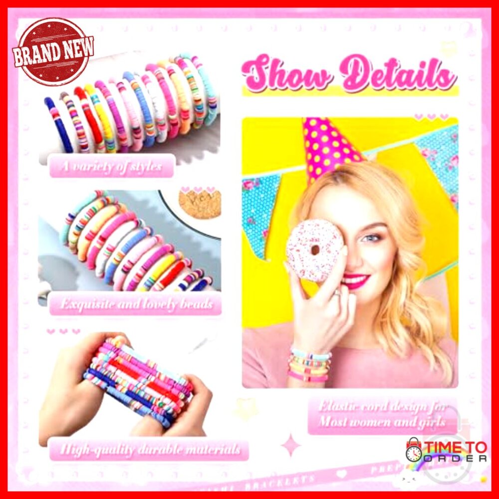 Preppy Friendship Bracelets Stackable Bead Y2k Bo… - image 3